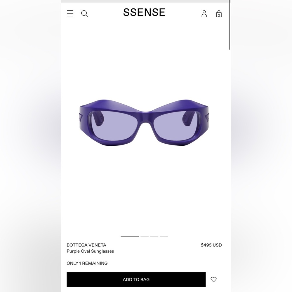 BottegaVeneta Purple Sunglasses